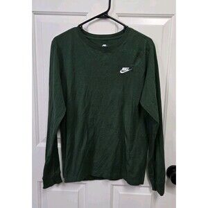Nike Men's Sportswear Club Long-Sleeve Size S, Dark Green